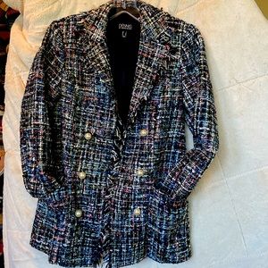 A Dennis Basso Multi Color jacket.longer/ boyfriend style.